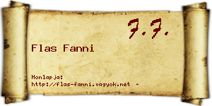 Flas Fanni névjegykártya